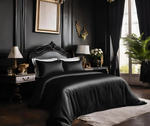 Lade das Bild in den Galerie-Viewer, Silk Pillowcase in Onyx Noir
